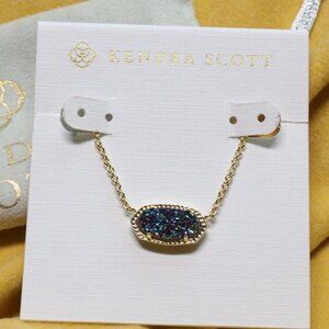 Kendra Scott - Elisa - Gold Multicolor Drusy Pendant Necklace